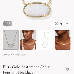 Elisa Gold Statement Short Pendant Necklace